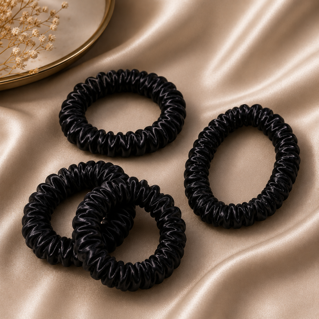 Luxe Mini Silk Scrunchies