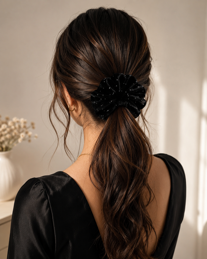 Midnight Velvet Luxe Scrunchie -Limited Edition
