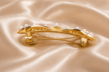 Pearl Bow Hair Clip