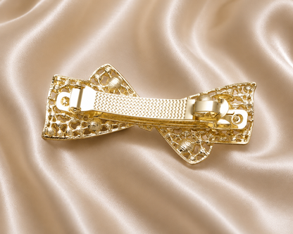 Pearl Bow Hair Clip