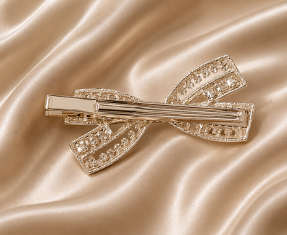 Classic Pearl Bow Hair Clips