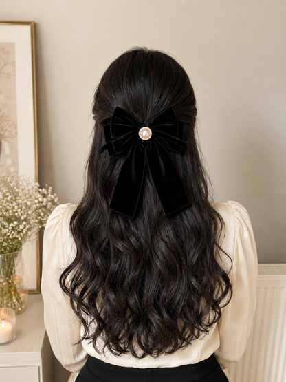 Classic Velvet Bow Hair Clip