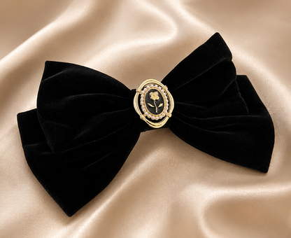 Velvet Bow Hair Clip Set