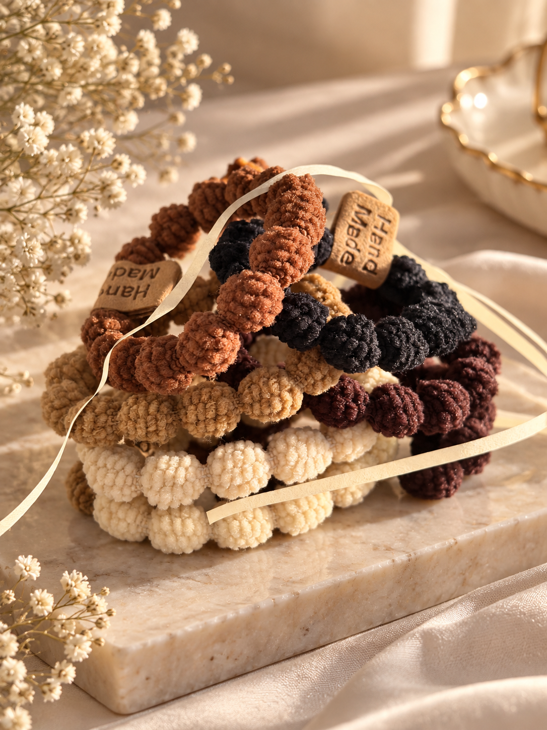 The Atelier Textured Scrunchie Set
